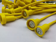 Gele kabelharnas Magnetische veilige kabel Pvc-jas met omgevormde uiteinden