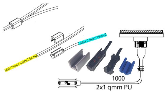 5A-20A Click-In Overmold Connector Automotive Wiring Harness met geoptimaliseerde kabelondersteuning en single marker clearance lichten